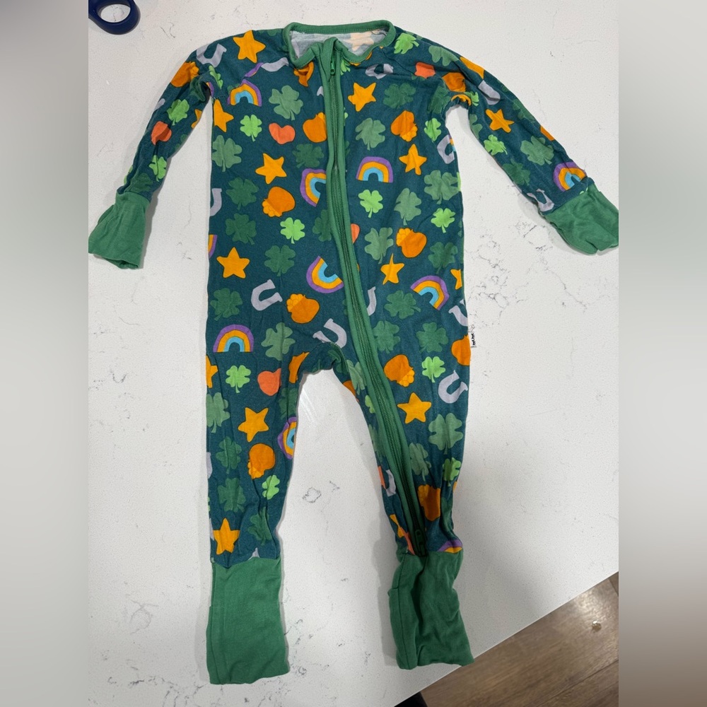 Little Sleepies 3-6 St Patrick’s Day Lucky Zippy